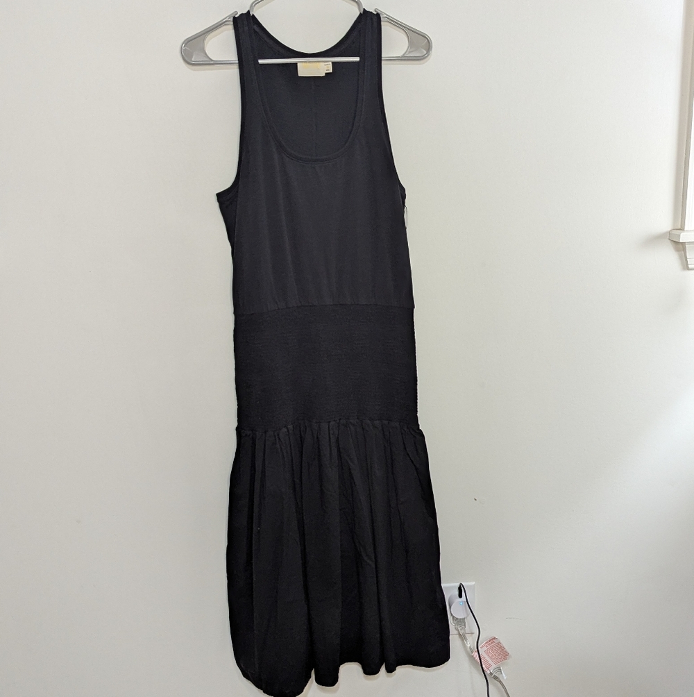 NWT Nation LTD Size Medium 100% Cotton Drop Waist Dress With Ruching